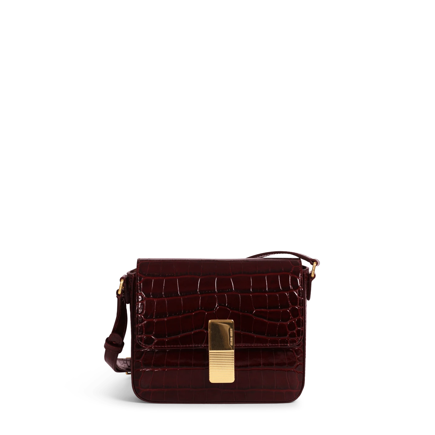 Mini Monceau Gold Edition - Burgundy Embossed Leather – Ateliers
