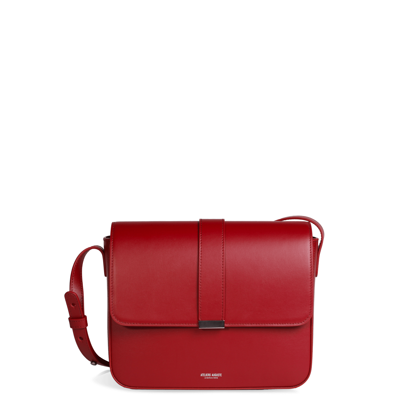 Monceau Silver Edition - Red Smooth Leather – Ateliers Auguste