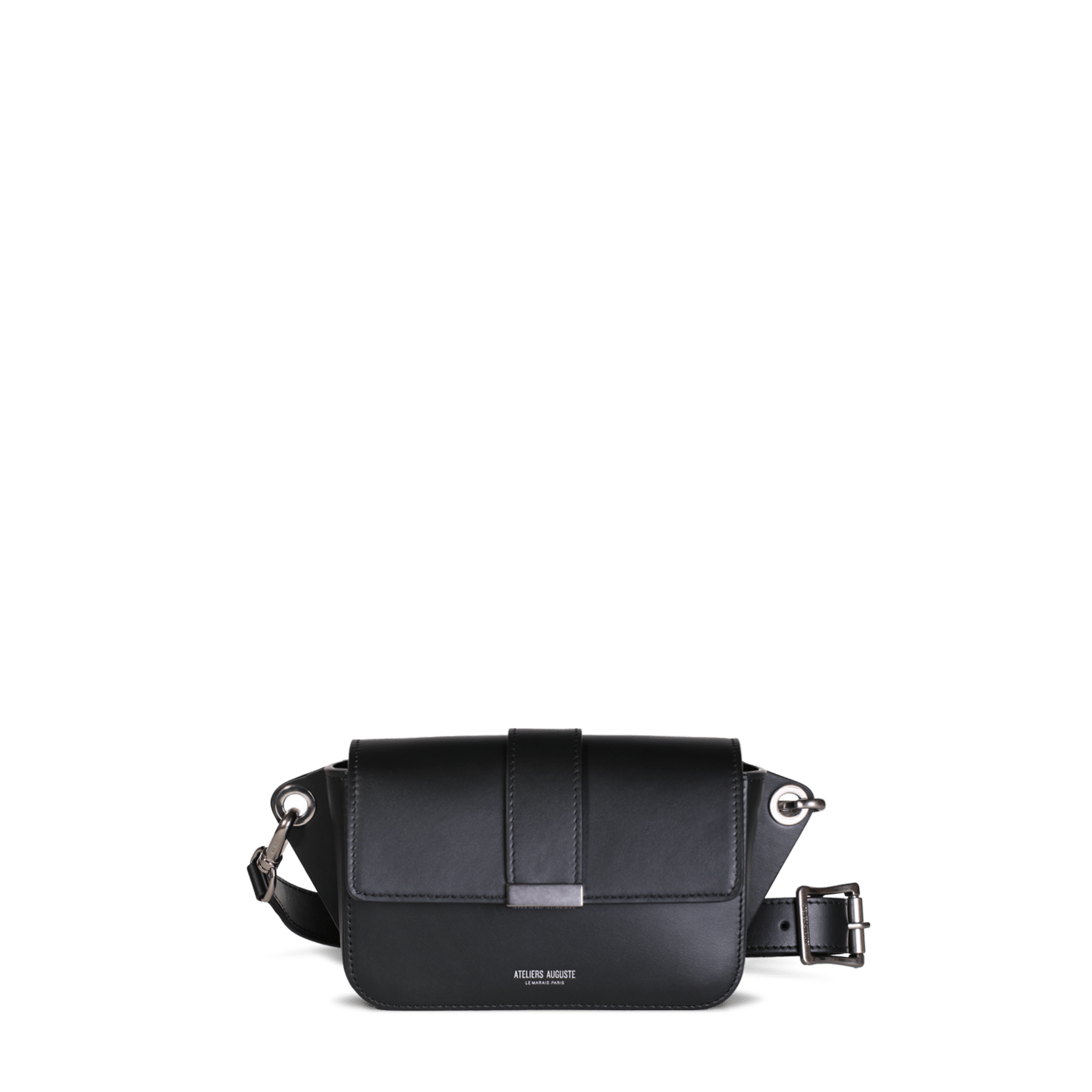 Roquette Belt Bag - Black Smooth Leather – Ateliers Auguste
