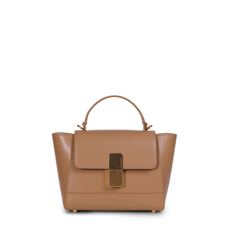 Mini Marly Gold Edition - Cuir Box Noisette Ateliers Auguste