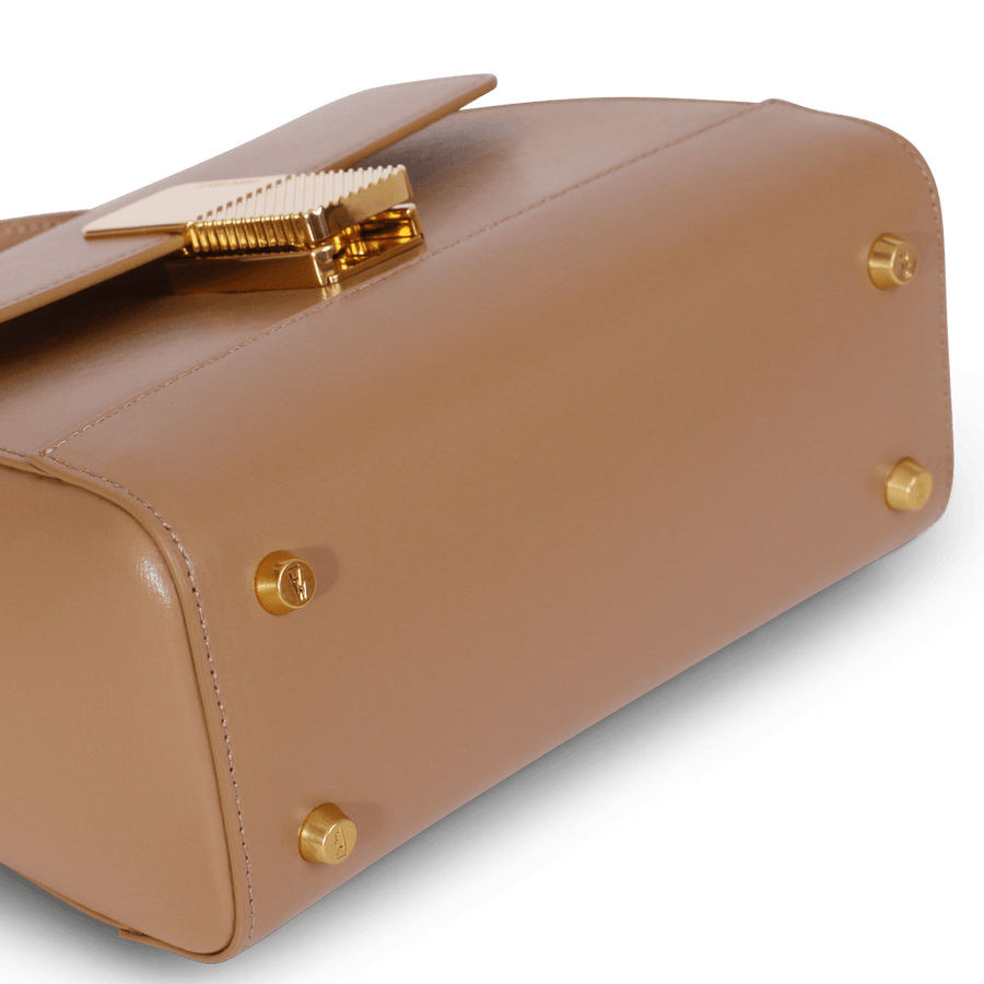 Mini Marly Gold Edition - Cuir Box Noisette Ateliers Auguste