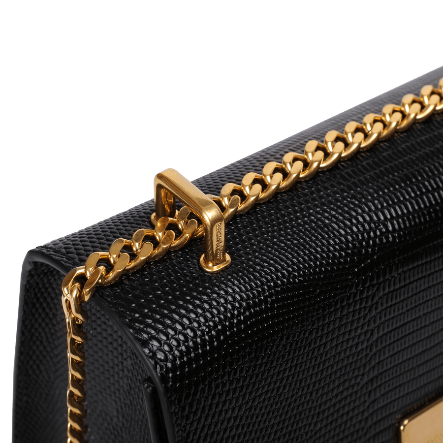 Alma Gold Edition - Cuir Embossé Lézard Noir Ateliers Auguste