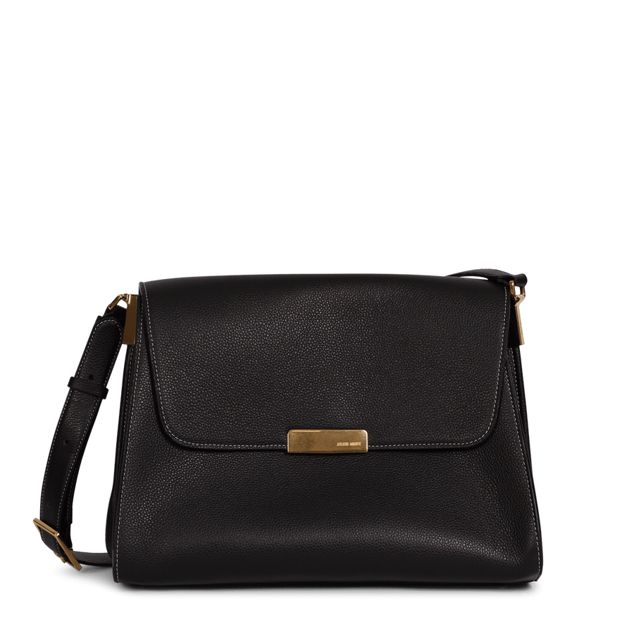 Amelot - Black Pebble Leather – Ateliers Auguste