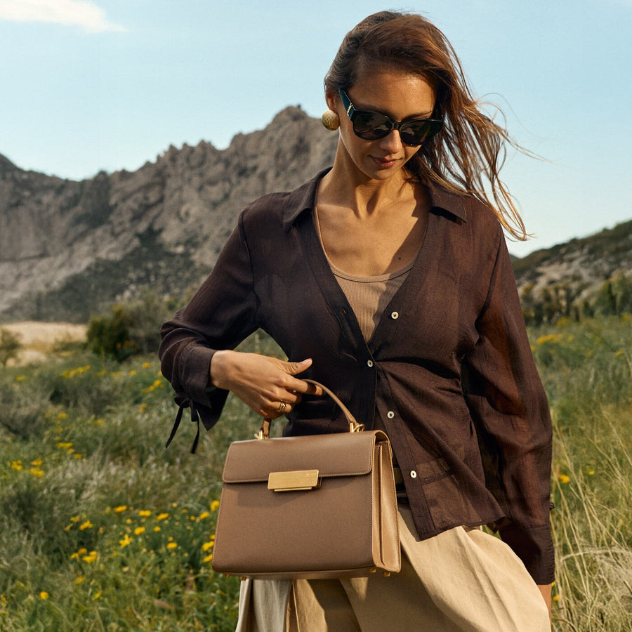 Capucine Gold Edition - Cuir Box Taupe Ateliers Auguste