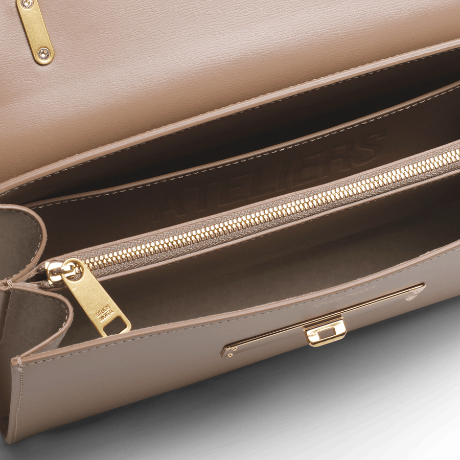 Capucine Gold Edition - Cuir Box Taupe Ateliers Auguste