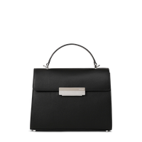 Capucine Silver Edition - Black Pebble Leather – Ateliers Auguste