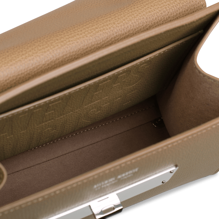 Capucine Silver Edition - Cuir Grainé Cappuccino Ateliers Auguste