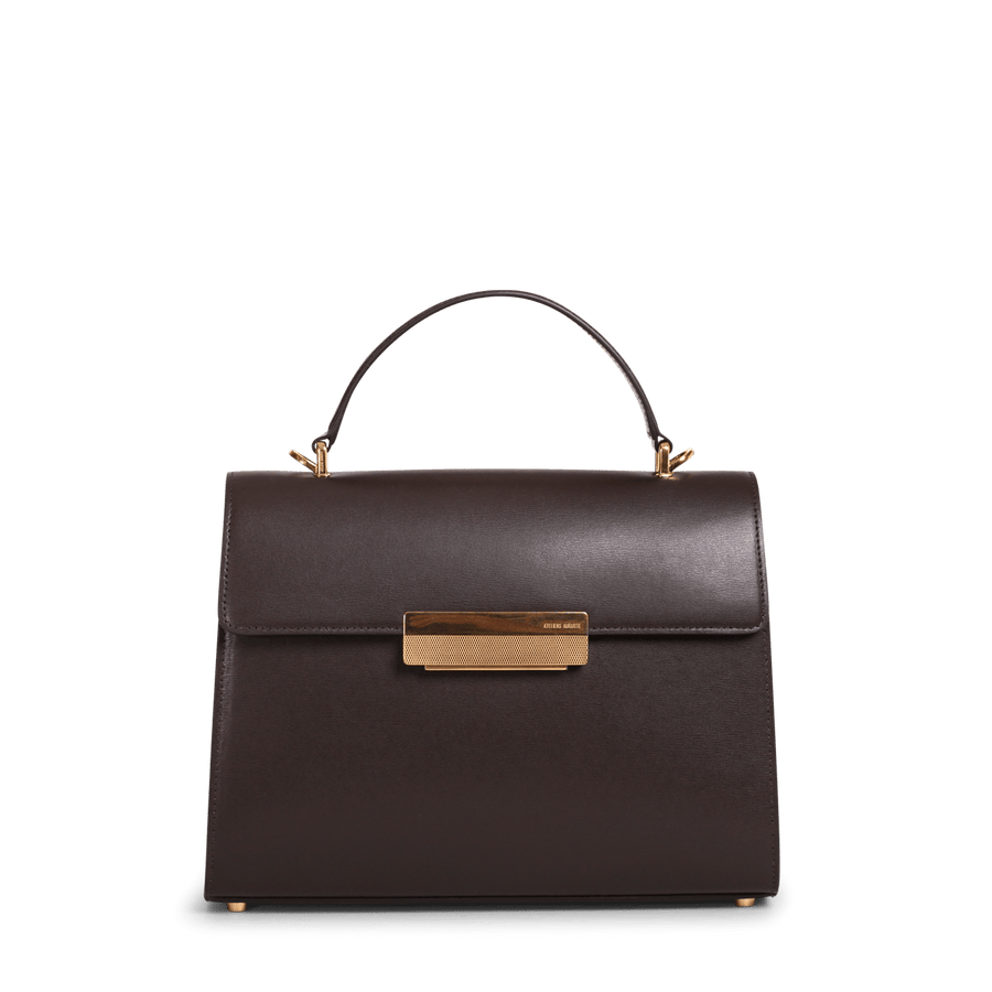 Capucine Gold Edition - Cuir Box Chocolat Ateliers Auguste