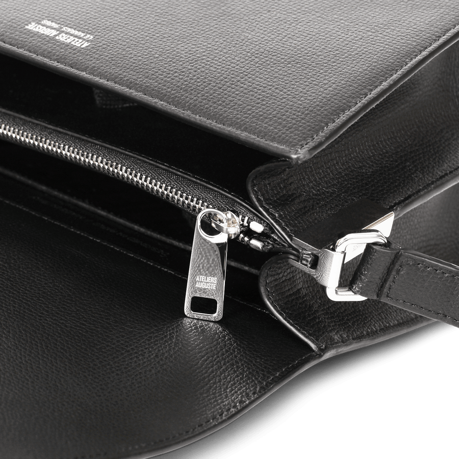 Gabriel Silver Edition - Cuir Grainé Noir Ateliers Auguste