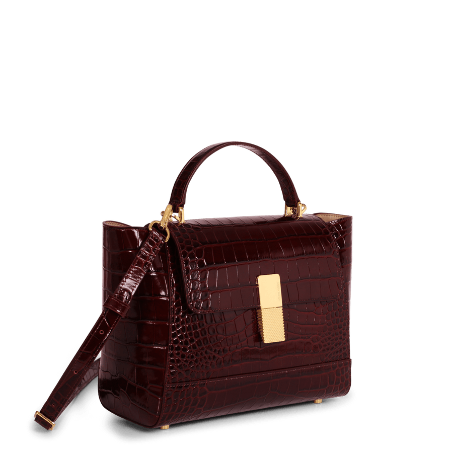 Marly Gold Edition - Cuir Embossé Croco Bordeaux Ateliers Auguste