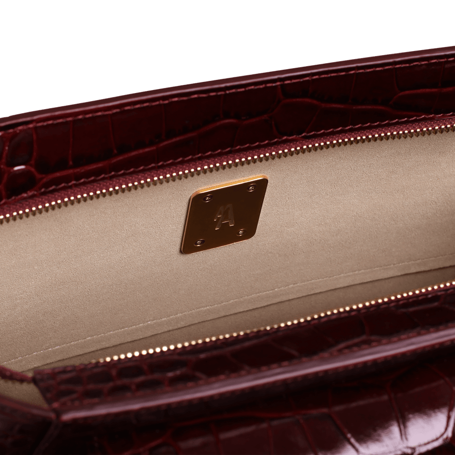 Marly Gold Edition - Cuir Embossé Croco Bordeaux Ateliers Auguste