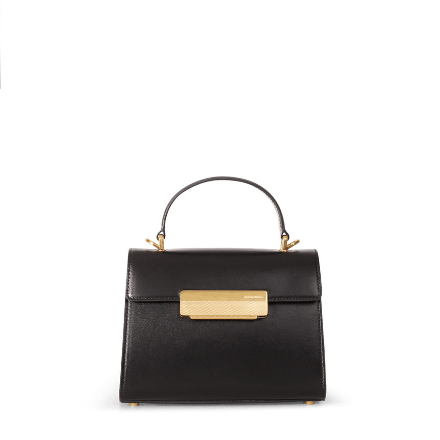 Mini Capucine Gold Edition - Cuir Box Noir Ateliers Auguste