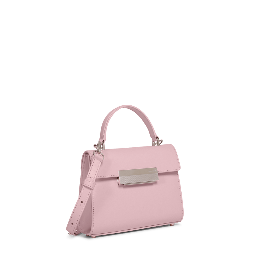 Mini Capucine Silver Edition - Cuir Box Rose Pâle Ateliers Auguste