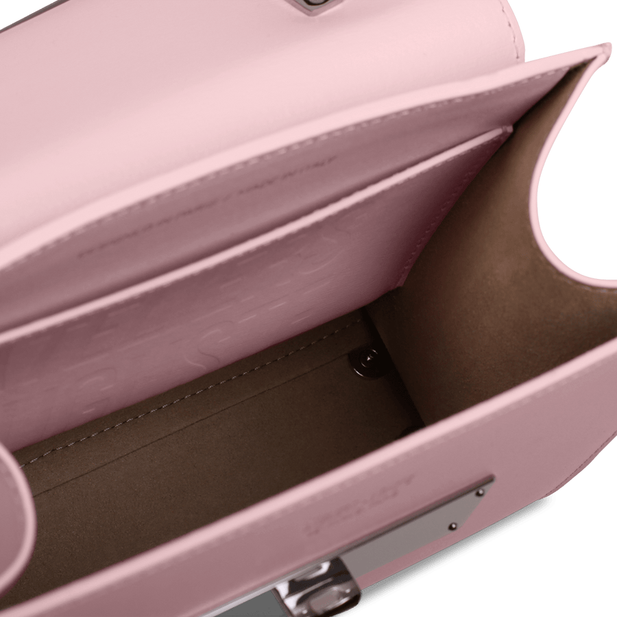 Mini Capucine Silver Edition - Cuir Box Rose Pâle Ateliers Auguste