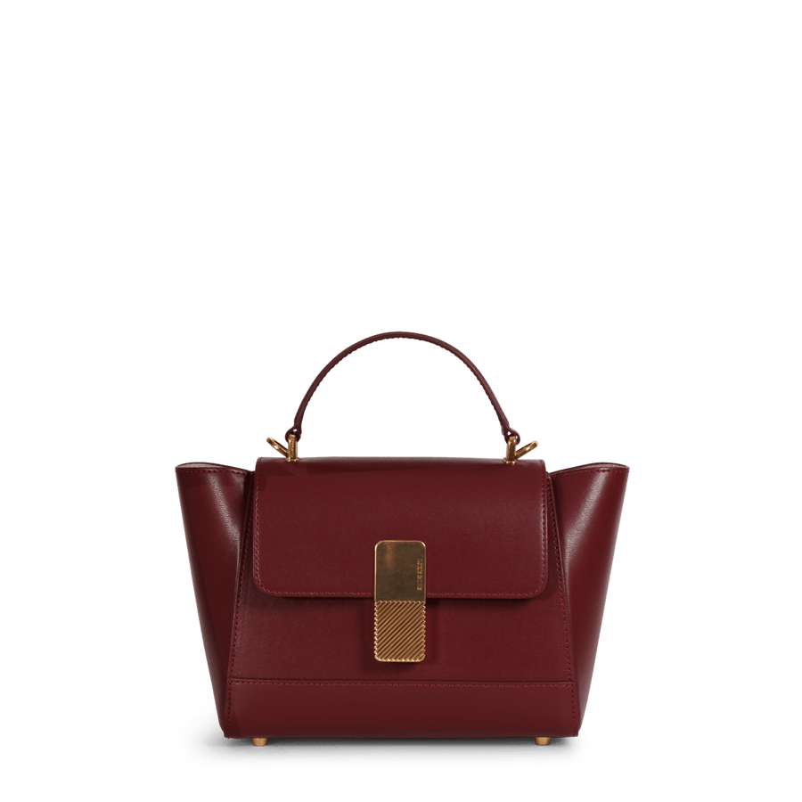 Mini Marly Gold Edition - Cuir Box Bordeaux Ateliers Auguste