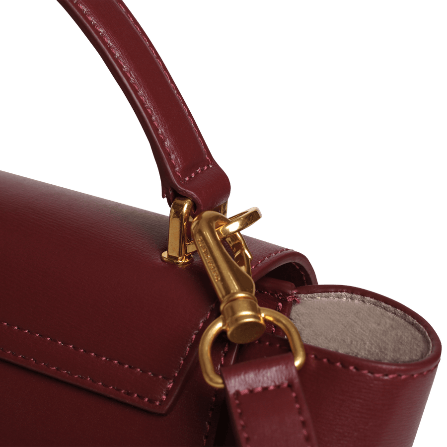 Mini Marly Gold Edition - Cuir Box Bordeaux Ateliers Auguste