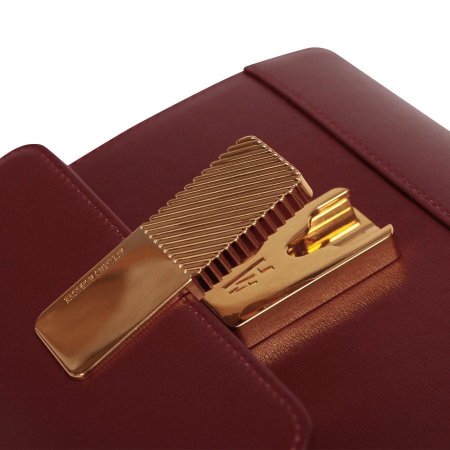 Mini Marly Gold Edition - Cuir Box Bordeaux Ateliers Auguste