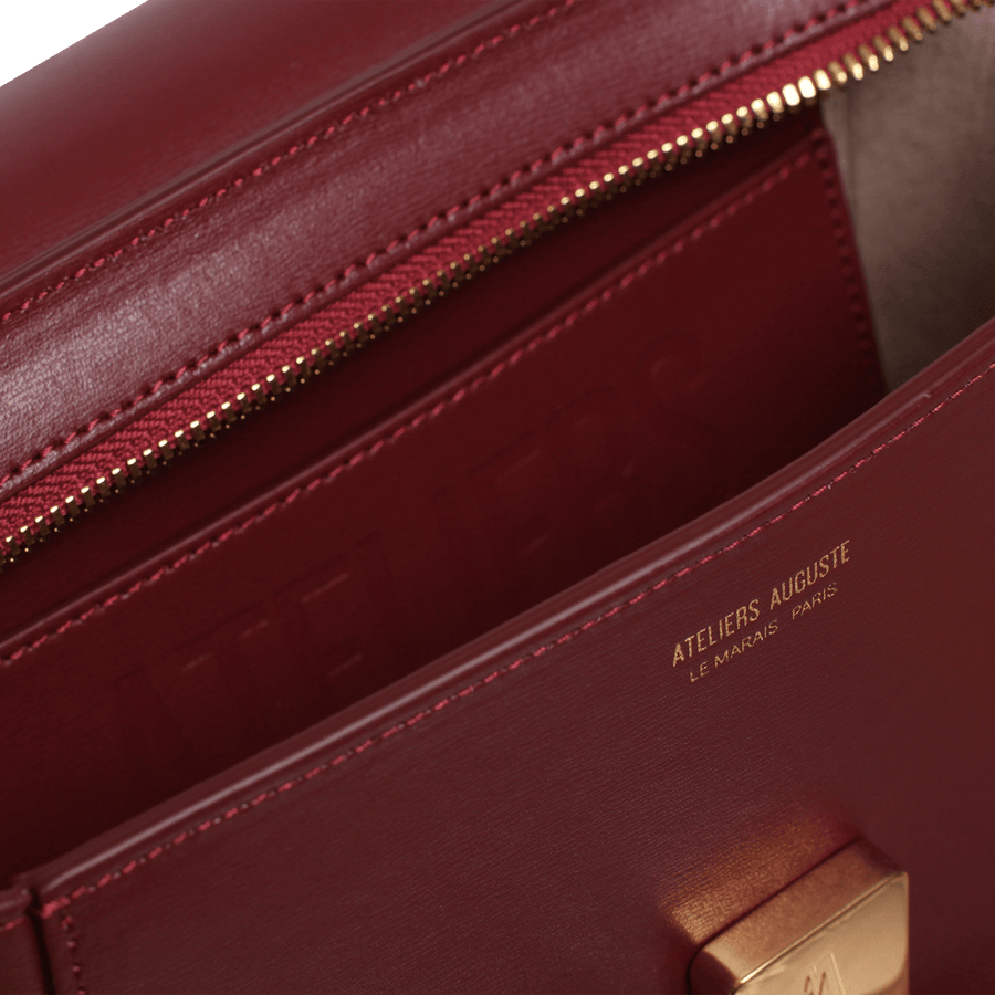 Mini Marly Gold Edition - Cuir Box Bordeaux Ateliers Auguste