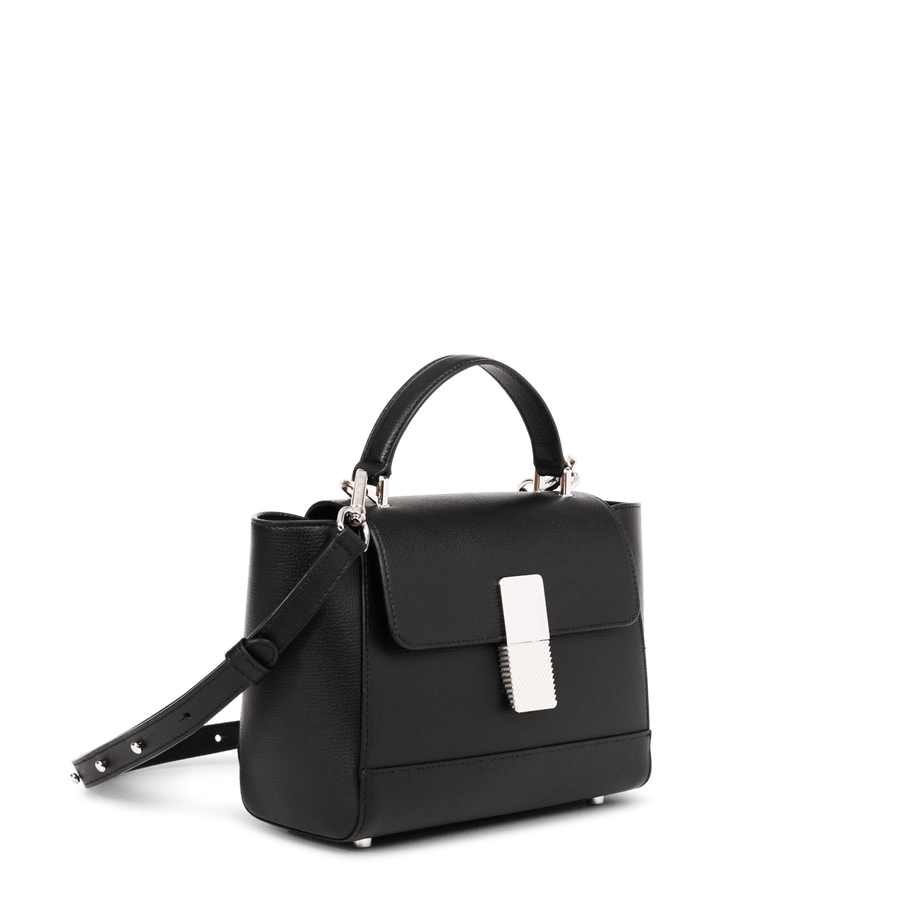 Mini Marly Silver Edition - Cuir Grainé Noir Ateliers Auguste