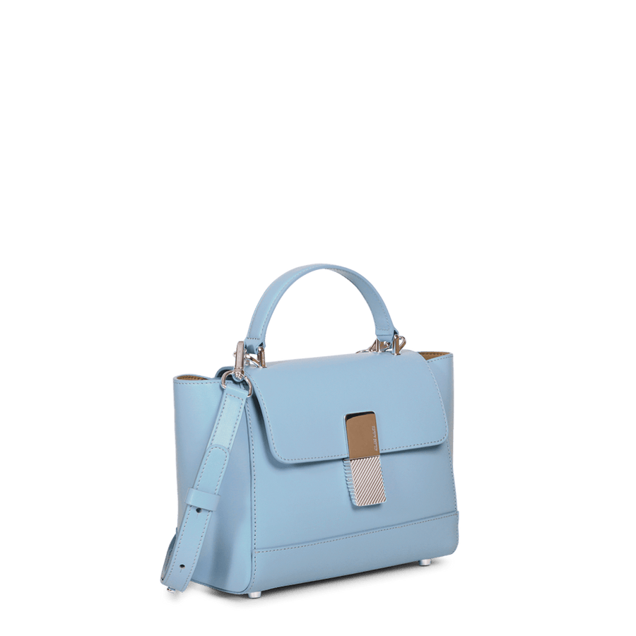 Mini Marly Silver Edition - Cuir Box Bleu Clair Ateliers Auguste