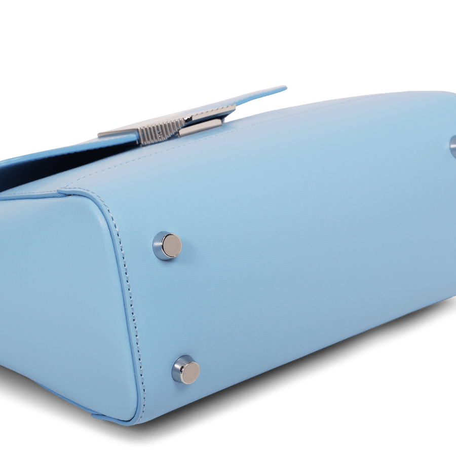 Mini Marly Silver Edition - Cuir Box Bleu Clair Ateliers Auguste