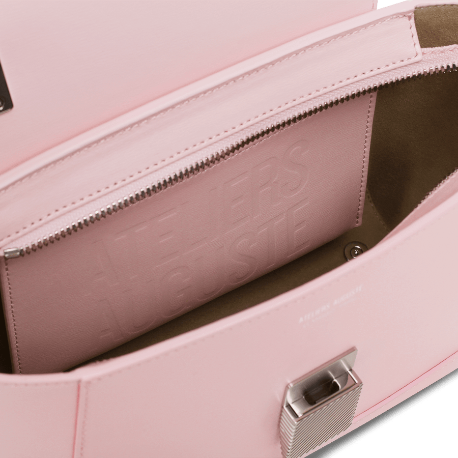 Mini Marly Silver Edition - Cuir Box Rose Pâle Ateliers Auguste