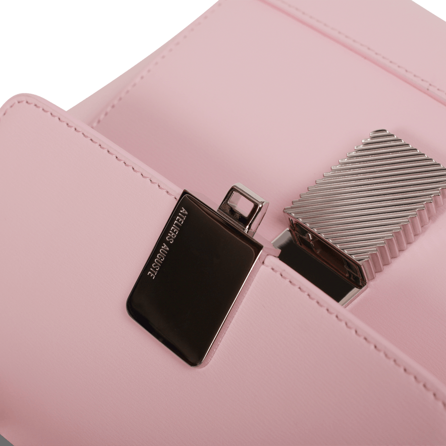 Mini Marly Silver Edition - Cuir Box Rose Pâle Ateliers Auguste