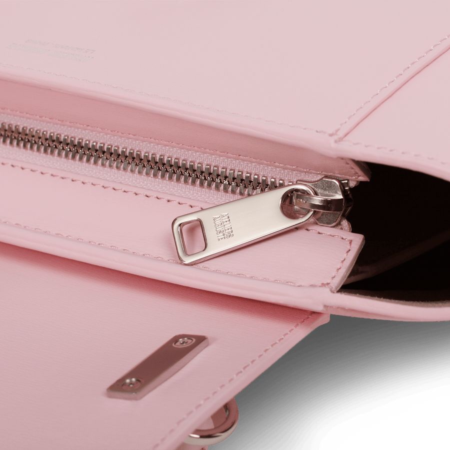 Mini Marly Silver Edition - Cuir Box Rose Pâle Ateliers Auguste