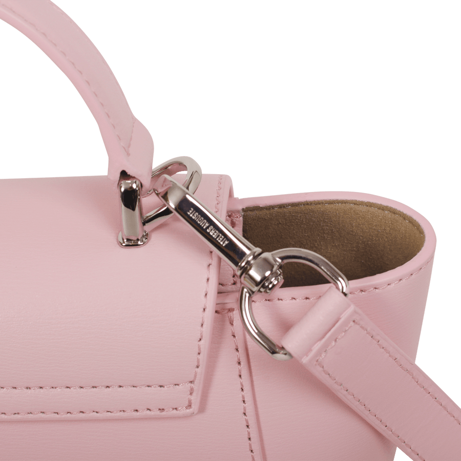 Mini Marly Silver Edition - Cuir Box Rose Pâle Ateliers Auguste
