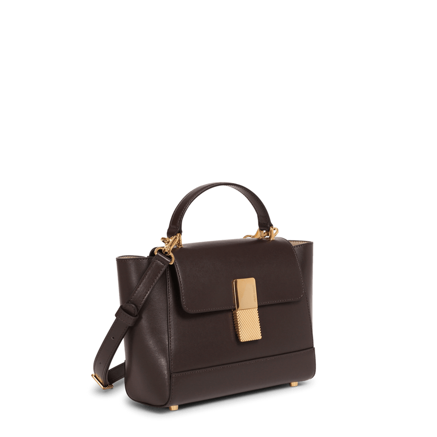 Mini Marly Gold Edition - Cuir Box Chocolat Ateliers Auguste