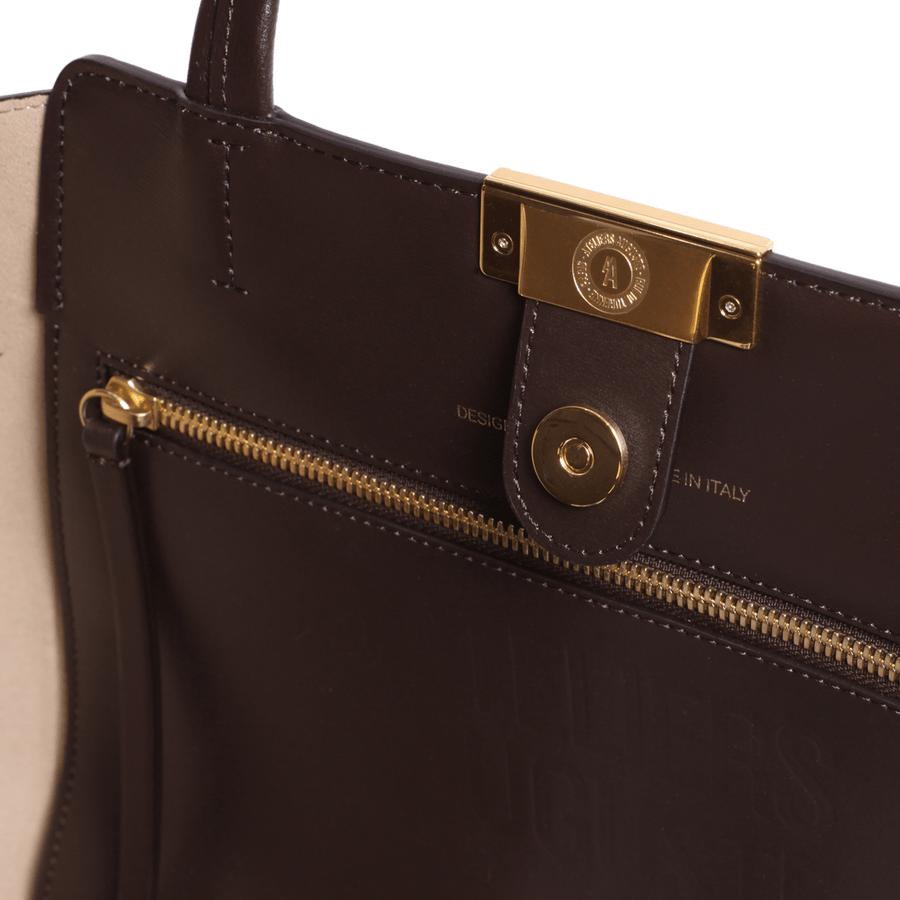 Sévigné Tote - Chocolate box Leather – Ateliers Auguste