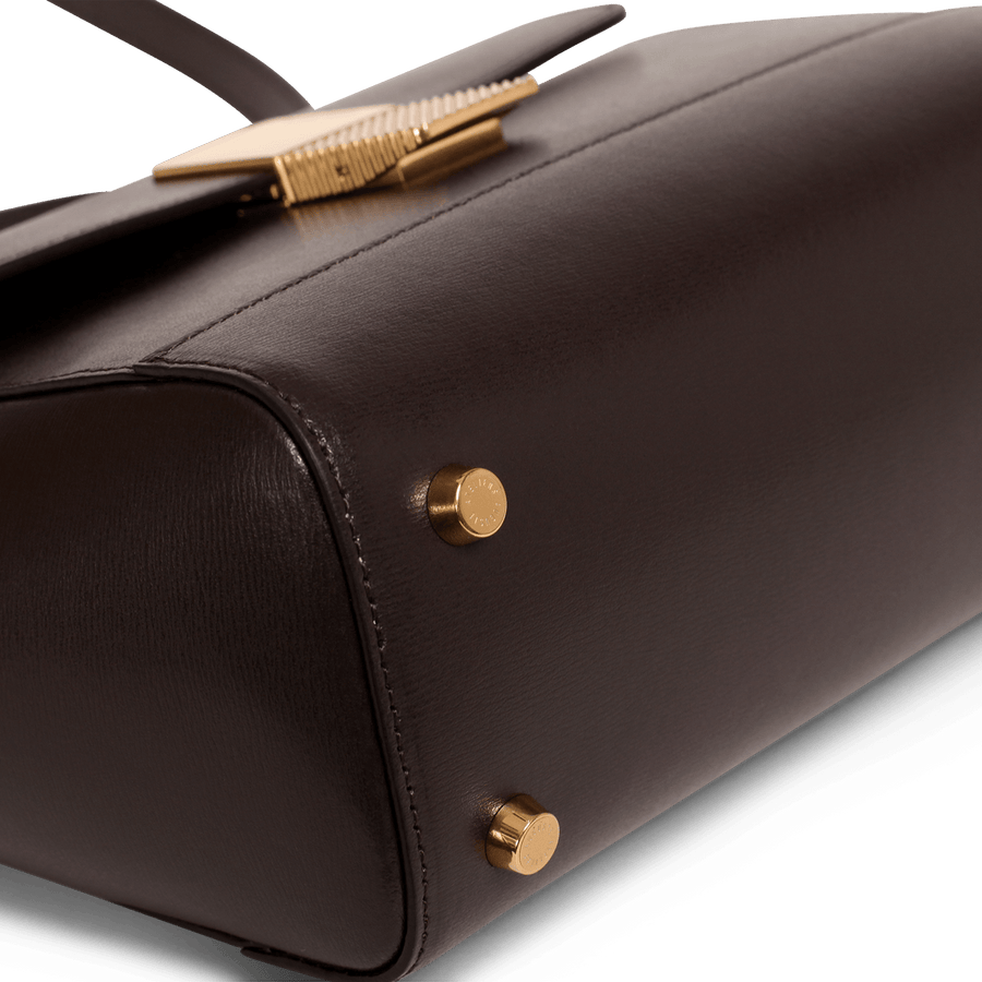 Mini Marly Gold Edition - Cuir Box Chocolat Ateliers Auguste