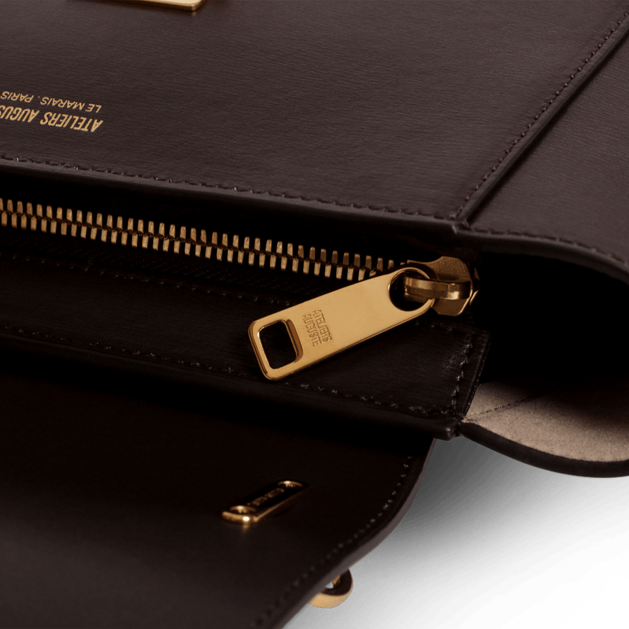 Mini Marly Gold Edition - Cuir Box Chocolat Ateliers Auguste