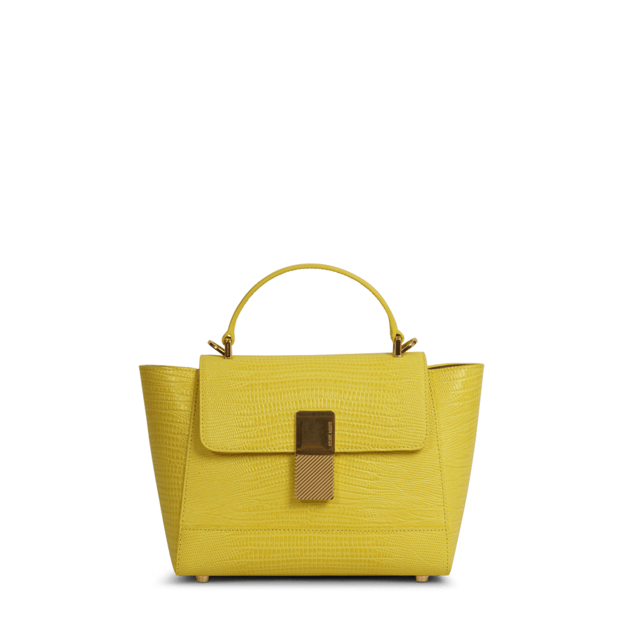 Mini Marly Gold Edition - Limoncello Lizard Embossed Leather