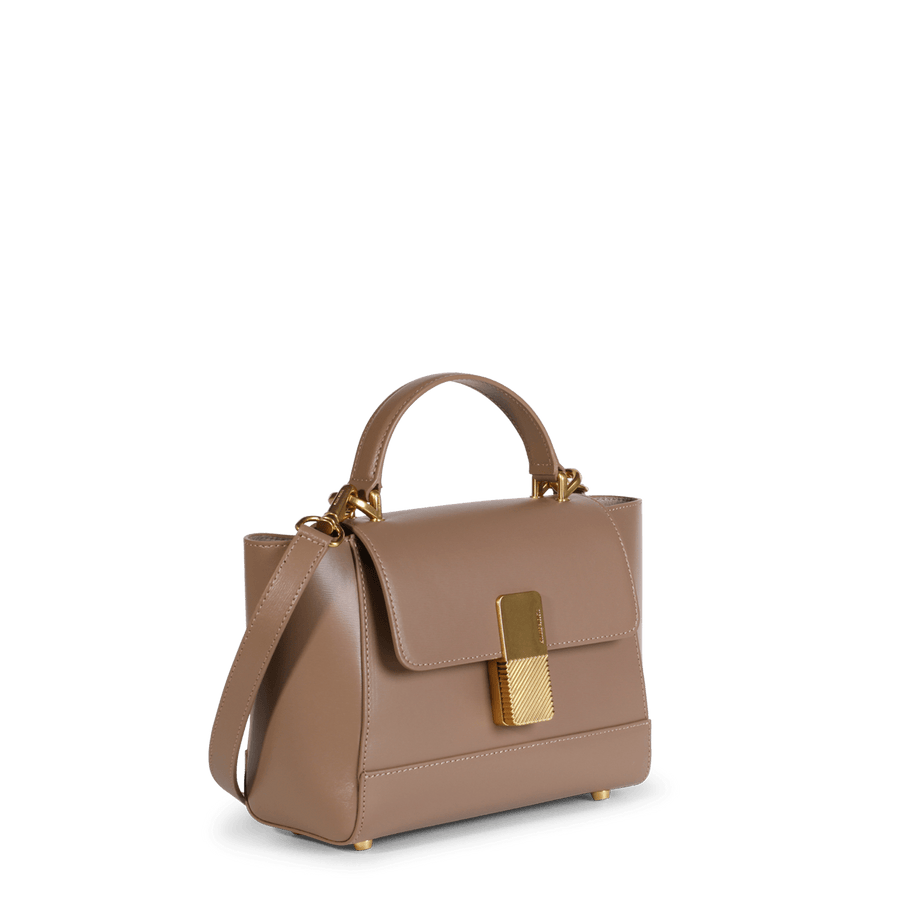 Mini Marly Gold Edition - Cuir Box Taupe Ateliers Auguste