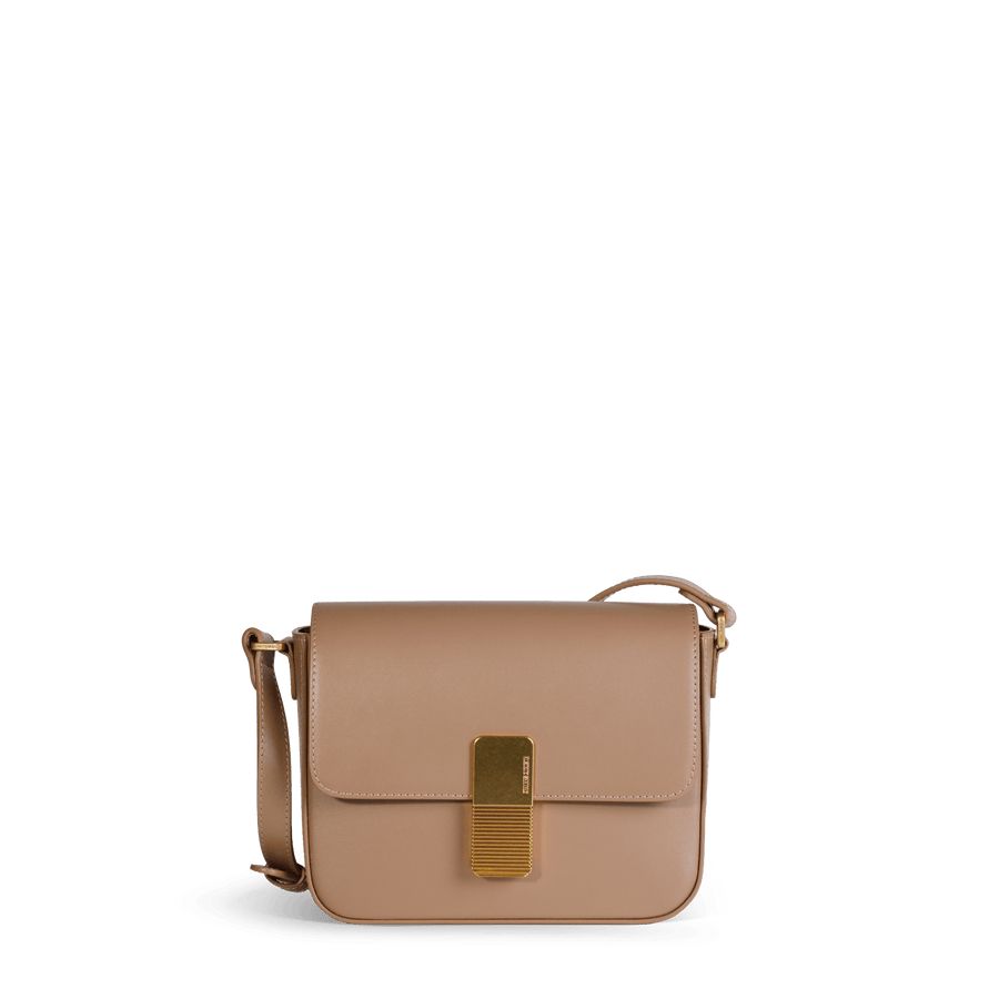 SMALL STRAP WALLET ESSENTIALS IN TRIOMPHE CANVAS AND LAMBSKIN - WHITE/TAN