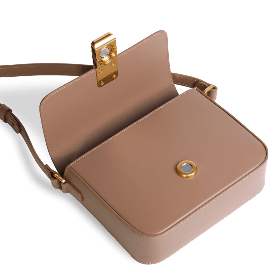 Mini Monceau Gold Edition - Cuir Box Taupe Ateliers Auguste