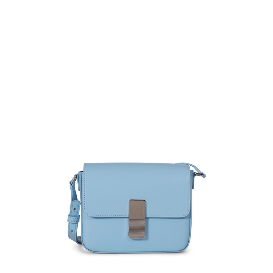 Mini Monceau Silver Edition - Cuir Box Bleu Clair Ateliers Auguste