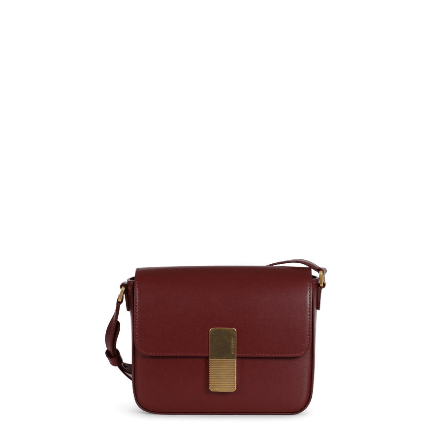 Mini Monceau Gold Edition - Cuir Box Bordeaux Ateliers Auguste