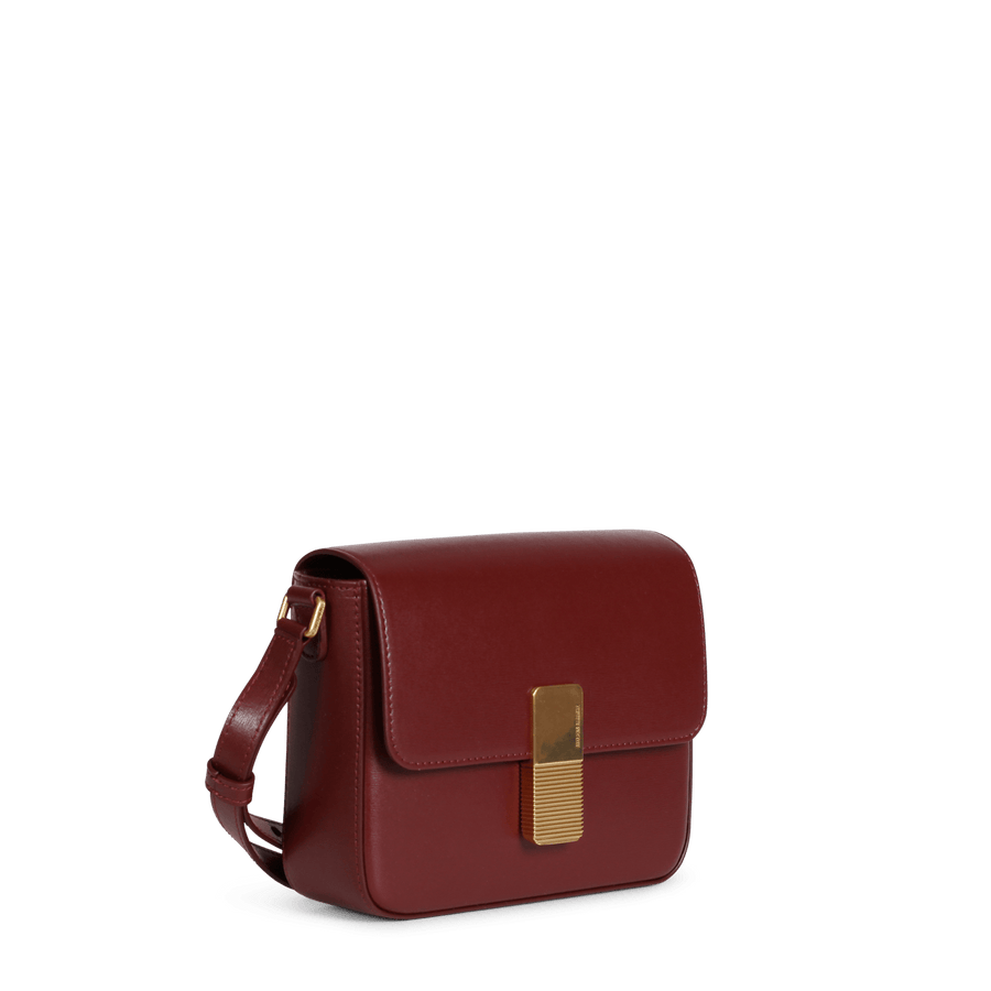 Mini Monceau Gold Edition - Cuir Box Bordeaux Ateliers Auguste