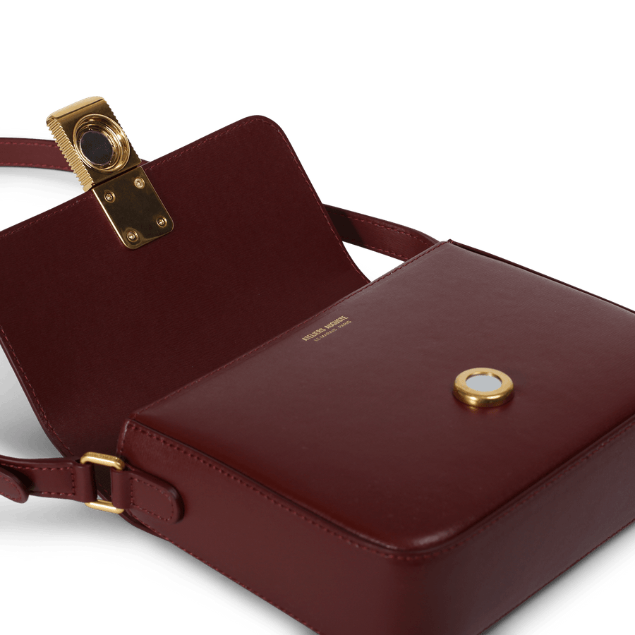 Mini Monceau Gold Edition - Cuir Box Bordeaux Ateliers Auguste