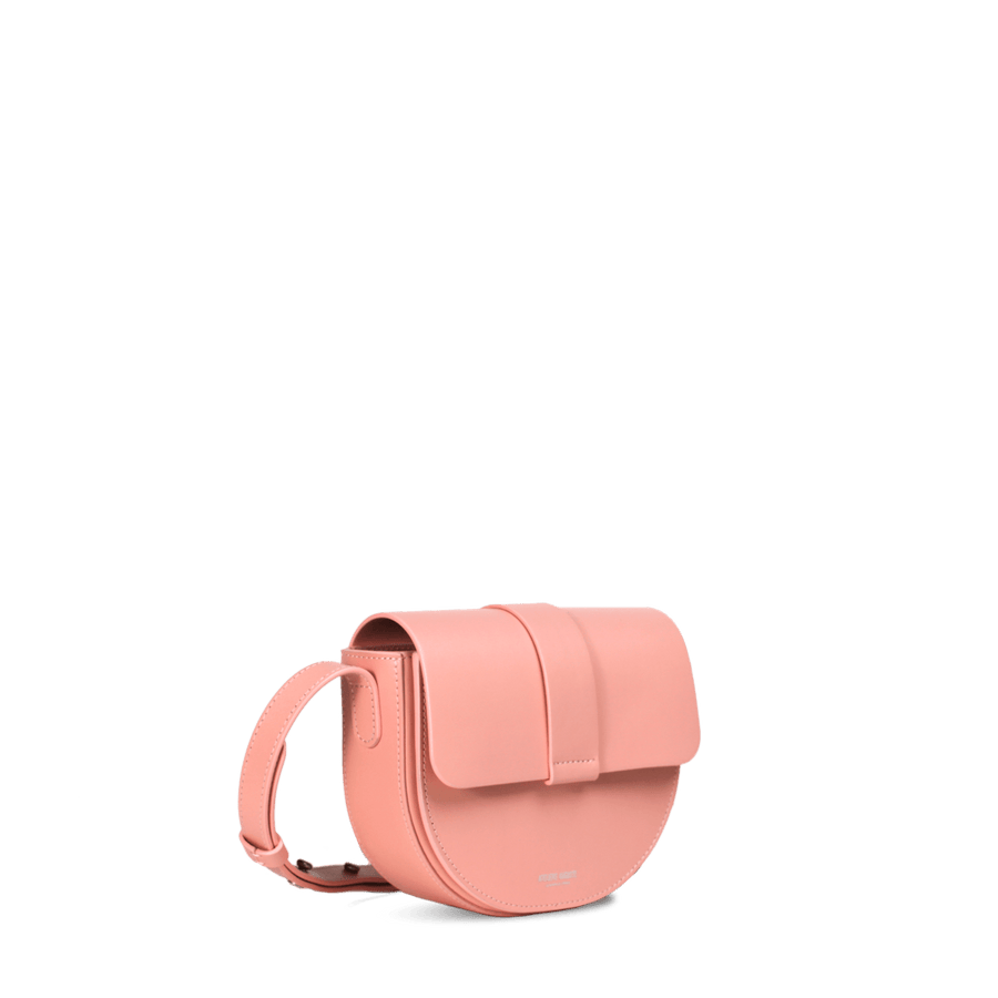 sac demi lune Mini Sully - Cuir Lisse Rose Poudré Ateliers Auguste