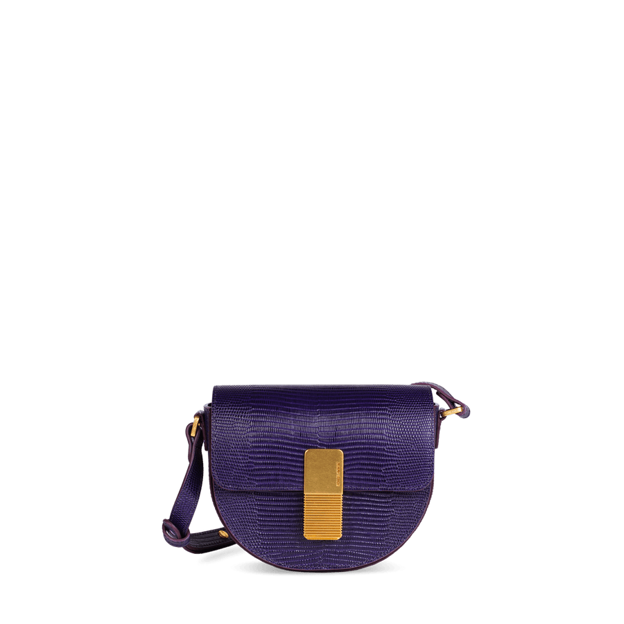 Mini Sully Gold Edition - Eggplant Lizard Leather – Ateliers Auguste