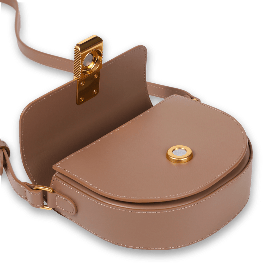 Mini Monceau Gold Edition - Taupe Box Leather