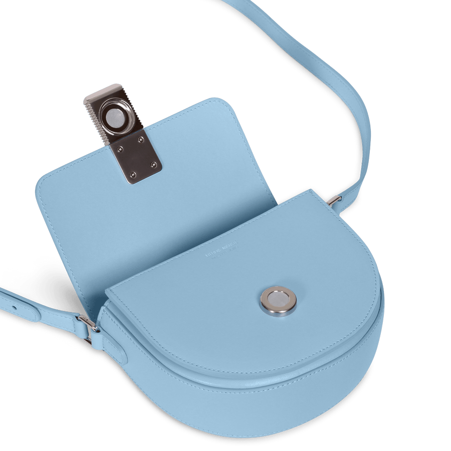 Mini Sully Silver Edition - Cuir Box Bleu Clair Ateliers Auguste