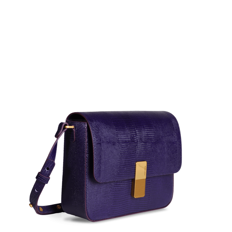 Alma Flap Bag Smooth Finish Medium - Dusty Blue