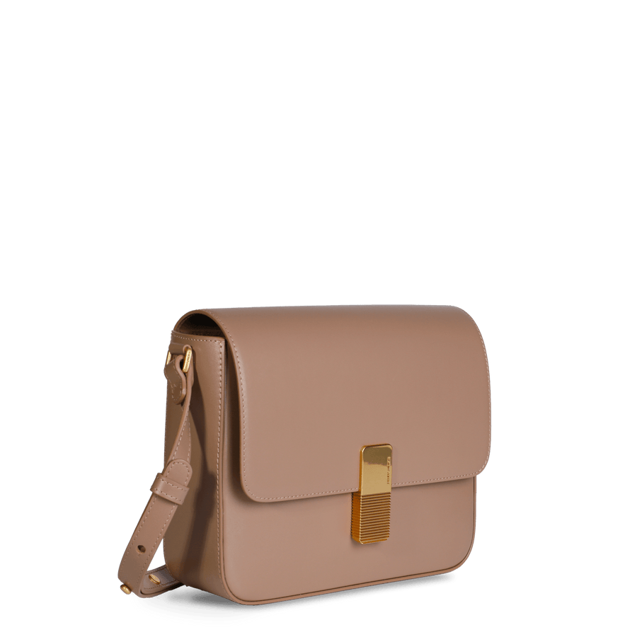 Mini Monceau Gold Edition - Taupe Box Leather