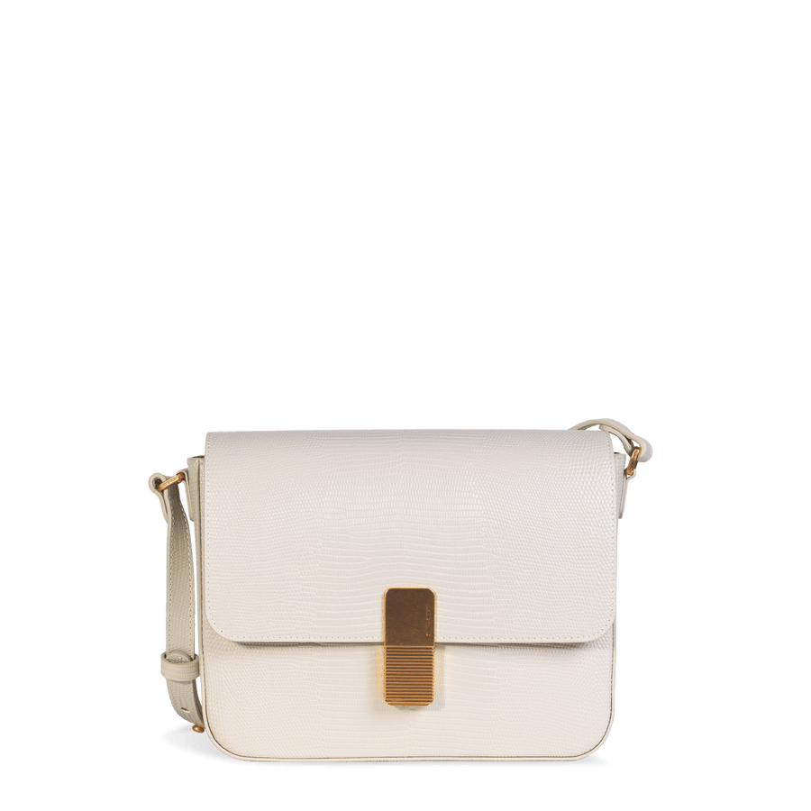 Monceau Gold Edition - Cuir Embossé Lézard Blanc Cassé Ateliers Auguste