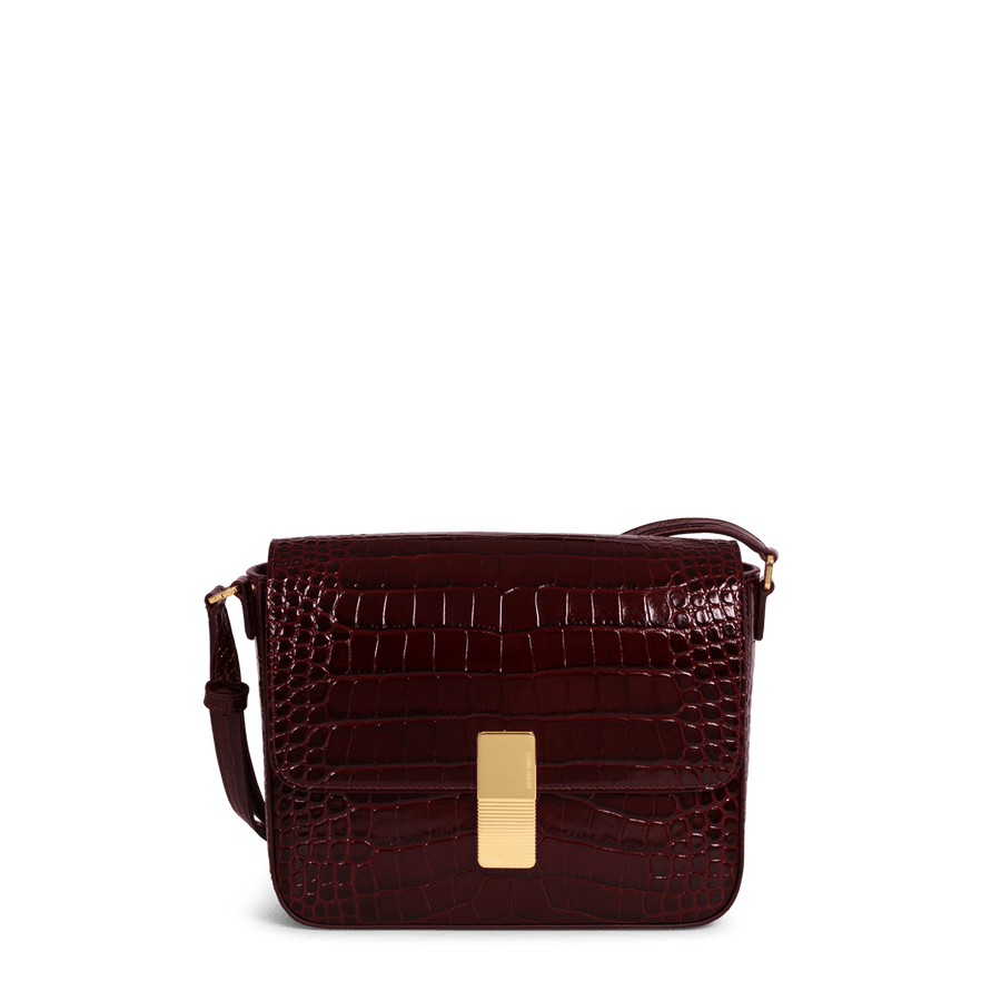 Monceau Gold Edition - Cuir Embossé Croco Bordeaux Ateliers Auguste