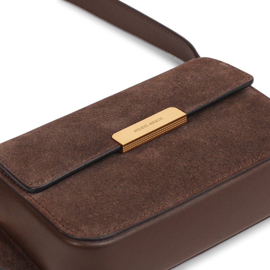 Roquette Belt Bag - Chocolate Suede Leather – Ateliers Auguste